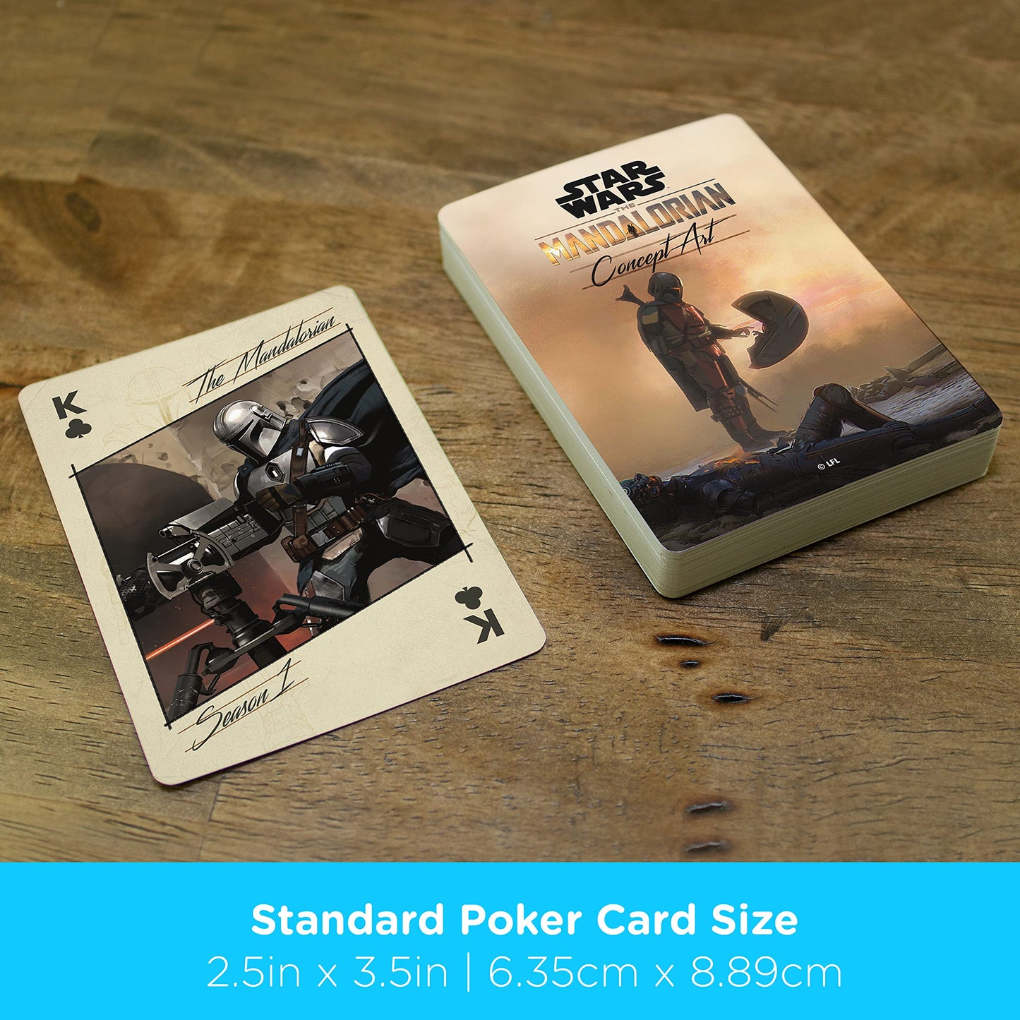 Aquarius Star Wars Playing Cards - Art Of The Mandalorian Themed Deck Of Cards For Your Favorite Card Games - Officially Licensed Star Wars Merchandise & Collectibles