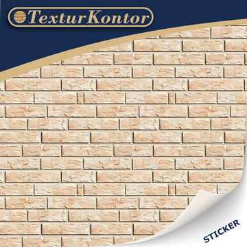 3 Sheets Self-Adhesive Wall Cladding For Dollhouse 1:12 Scale (Creme Colored Bricks 1)