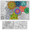 Young N Refined 2 Pack of Giant Coloring Posters of Flowers and Mandala collages Folded Version (42x60)