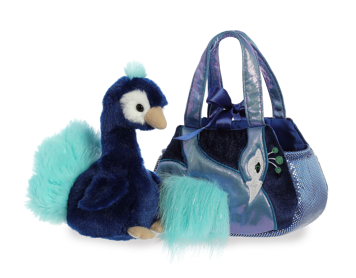 Aurora® Fashionable Fancy Pals™ Mora Peacock™ Stuffed Animal - On-The-Go Companions - Stylish Accessories - Multicolor 7 Inches