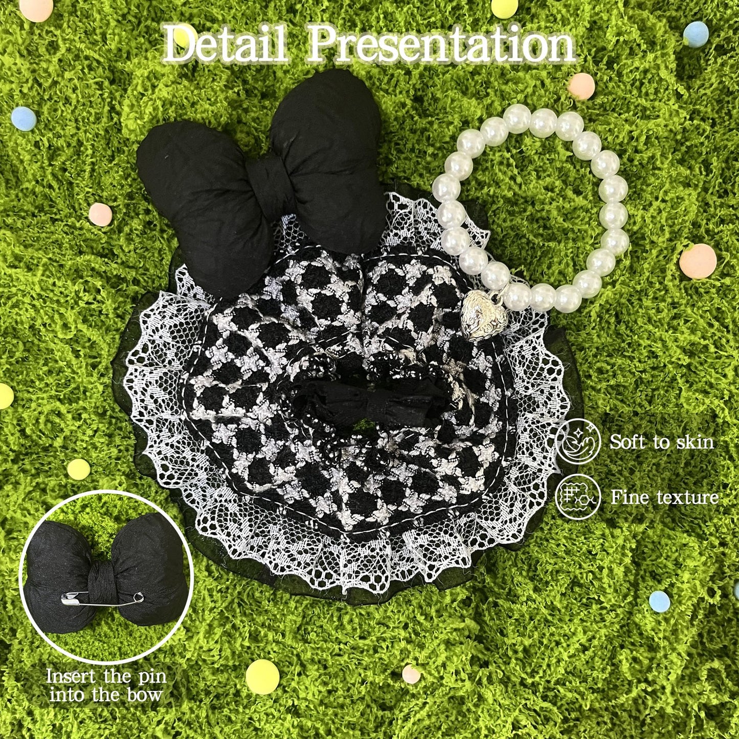 17cm Doll Clothes Set & Outfit Set for 17cm Dolls - enhanced Fashion Dresses with Accessories elegant Chic Doll Clothing & Style Bundle Braided Black