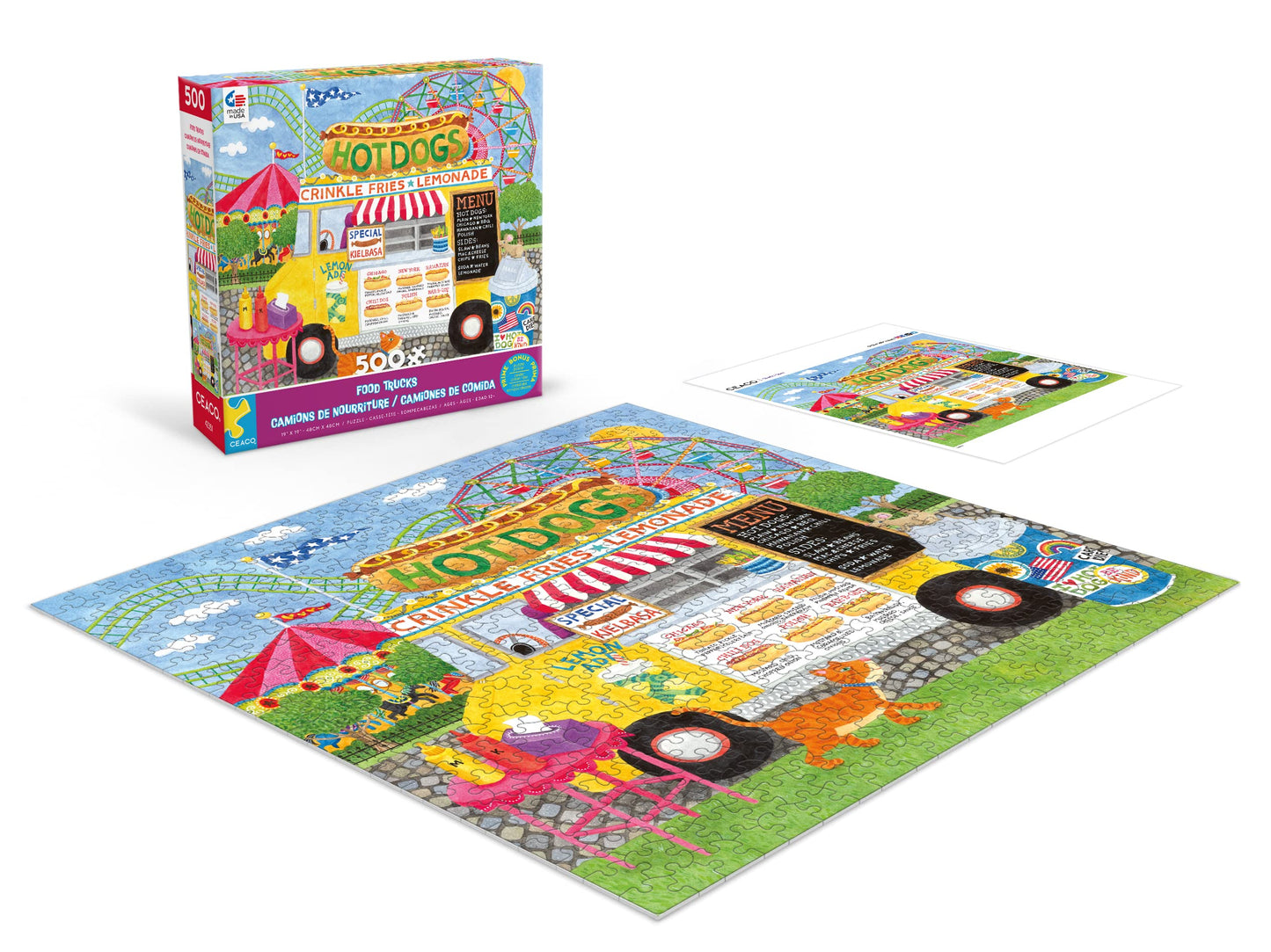 Ceaco - Food Trucks - Hot Dog Truck Ii - 500 Piece Jigsaw Puzzle