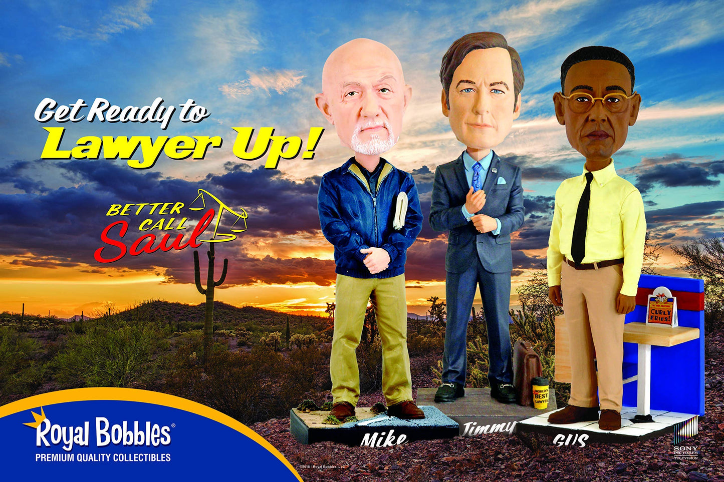 Royal Bobbles Better Call Saul Gus Fring Bobblehead enhanced Polyresin Lifelike Figure Unique Serial Number Exquisite Detail