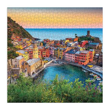 Cinque Terre 500 Piece Jigsaw Puzzle From Good Puzzle Co. - Beautiful Puzzles That Give Back To You And The Planet, 100% Recycled Fsc Paper, Enjoyable Activity For Family And Friends, Great Gift Idea