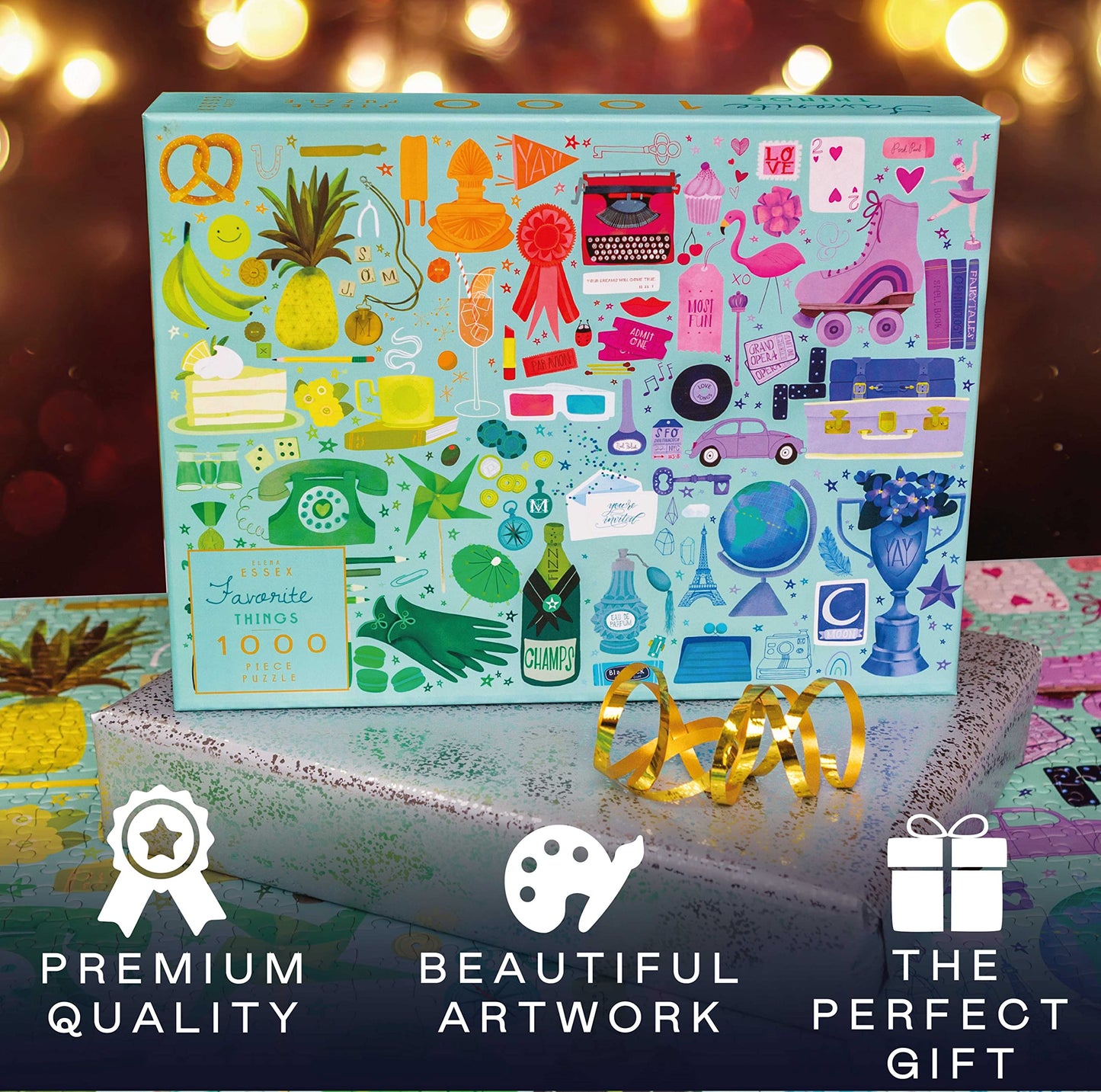 Elena Essex Jigsaw Puzzles 1000 Pieces for mature-themeds - Favorite Things | mature-themed Puzzles | 1000 Piece Puzzle for mature-themeds | Puzzle Presents for Women | Jigsaw Puzzle Size 28 x 20 inches