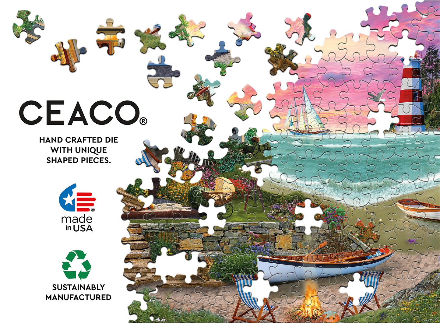 Ceaco - David Maclean - Heart Beach - 1000 Piece Jigsaw Puzzle