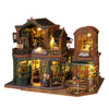 RHZN Miniature House Kit Dollhouse Kit Miniature Kit DIY Mini House Building Kit for mature-themed Teen Book Shop