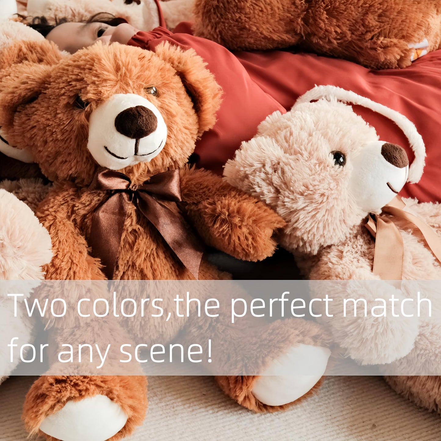 Lelelong 12 Pack Teddy Bears Bulk 13.5 Inch Teddy Bear Stuffed Animal Baby Shower Bear Plush Gifts For Christmas Valentine'S Day