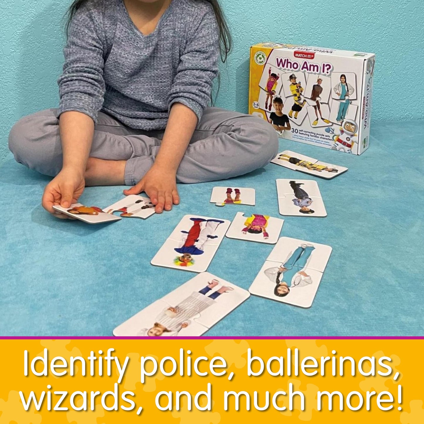 The Learning Journey Match It! Who Am I? 20-Piece Self-Correcting Puzzle Set - Award-Winning Diversity Toys for Toddlers Ages 3+
