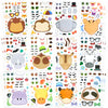 Joyin 36Pcs 9'X6' Make A Face Stickers For Kids, Make Your Own Safari Animal Stickers, Jungle Party Favors Kids Crafts, Goodie Bags Stuffers, Classroom Rewards