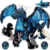 Deekin 7 Pcs Dragon Toy Set - 16" Plush Stuffed Animal with 4 Baby Dragons & 2 Eggs - Perfect Gift for Boys & Girls