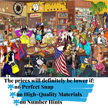 Hipazous 1000 Piece Jigsaw Puzzle For Adults,Family Game,Dog Party Puzzle With Sturdy Blue Cardboard,Perfect Snap 27.6X19.7 Inch