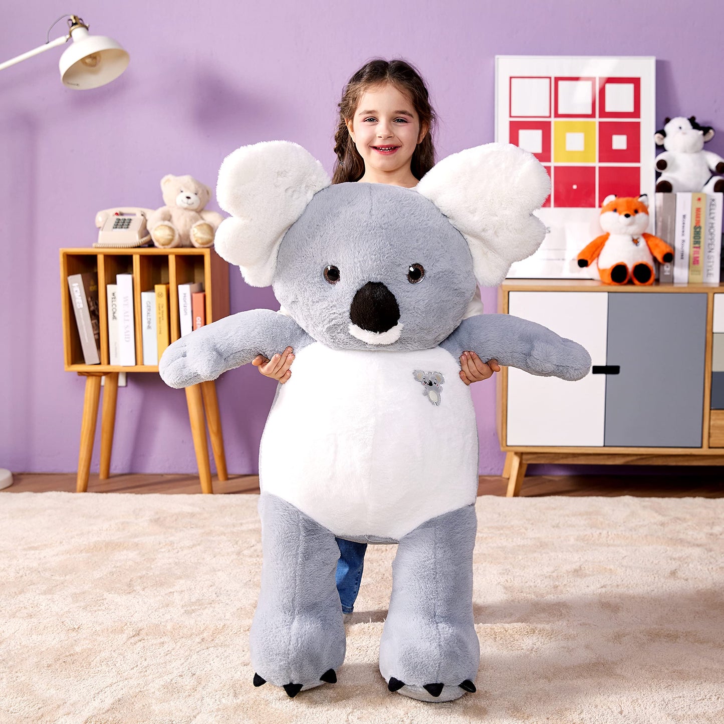 Ikasa Large Koala Stuffed Animal Plush Toy,30' Giant Cute Jumbo Soft Toys Huge Big Size Fluffy Plushy Fat Oversized Plushie,Gifts For Kids