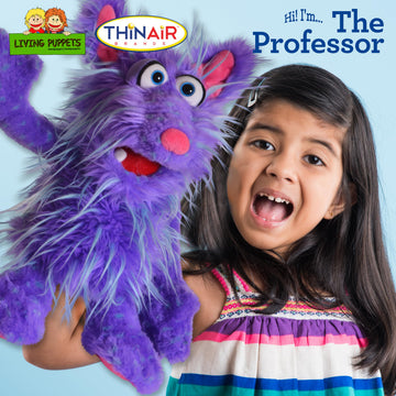 Living Puppets 16-Inch Plush Purple Monster Hand Puppet - Fine European Design Ultra-Soft and Cuddly Promotes Child Development Safety Certified Teacher-Recommended for Boys and Girls