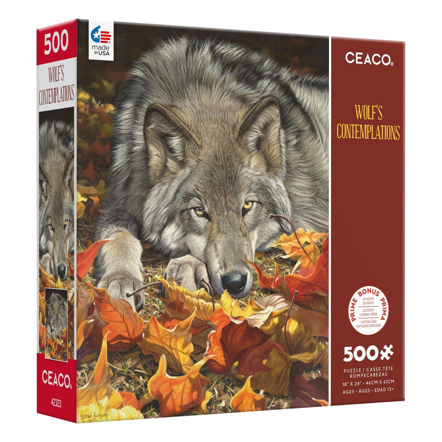 Ceaco - Wolf'S Contemplation - 500 Piece Jigsaw Puzzle