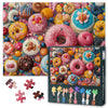 1000 Piece Dessert Jigsaw Puzzle for mature-themeds - Colorful Donut & Sweet Art with enhanced Puzzle Board Challenging Foodie Theme Puzzles for mature-themeds 27.5x19.7 Inches