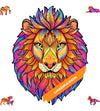 Unidragon Wooden Jigsaw Puzzles - Mysterious Lion, 106 Pcs, Small 7.5'X9.5', Beautiful Gift Package, Unique Shape Best Gift For Adults And Kids