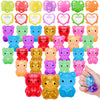 Kiddelo Valentines Day Cards for Kids School Classroom Exchange, 28 Pack Squishy Bear Stress Balls with 28 Heart Cards, Classroo
