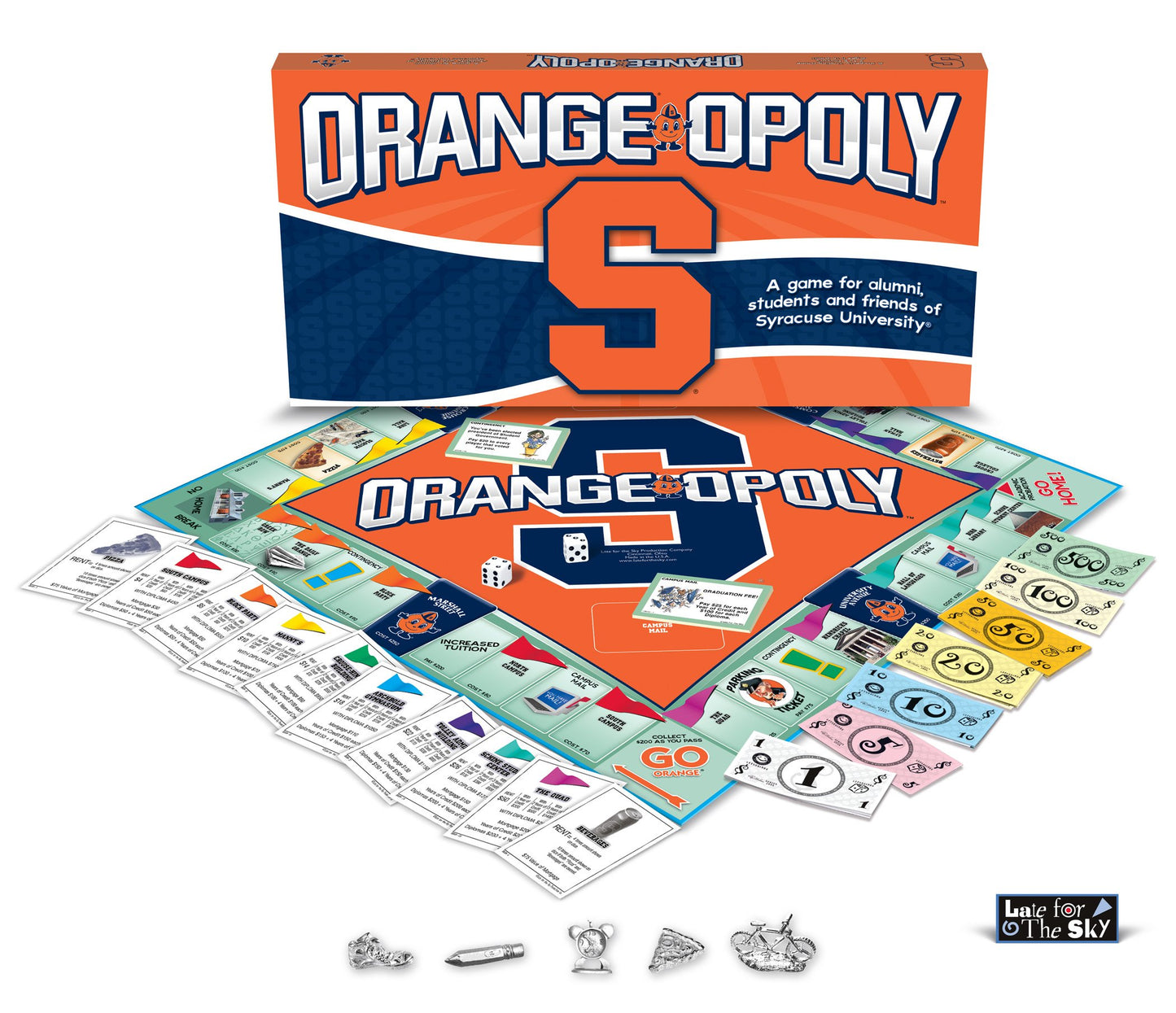 Late for the Sky Orange-opoly Game - Syracuse University Edition, Plastic, Orange, Model 5513851