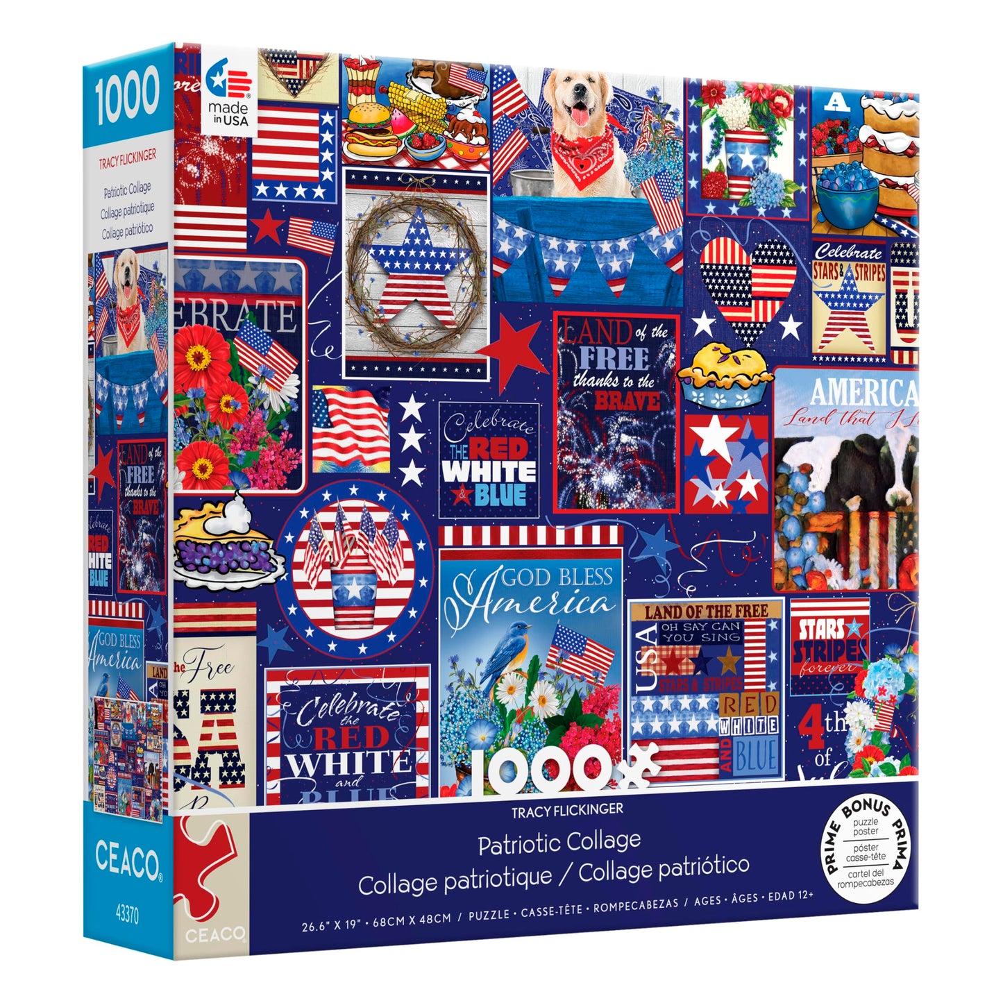 Ceaco - Tracy Flickinger - Patriotic Collage - 1000 Piece Jigsaw Puzzle