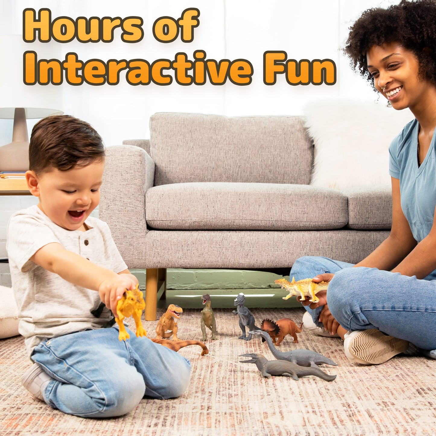 Prextex 10'' Dinosaurs - Assorted Plastic Dinosaur Toys For Kids 3-5+ Includes T-Rex And More