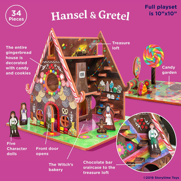 Hansel And Gretel Storybook Playset | 3 In 1 - Book, Build And Play
