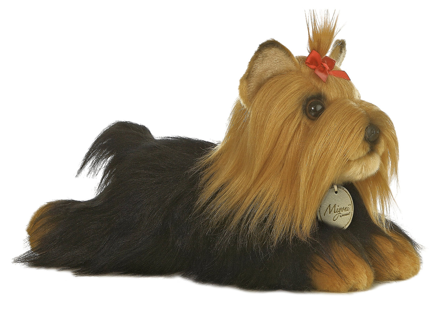 Aurora Adorable Miyoni Yorkshire Terrier Stuffed Animal - Lifelike Detail - Cherished Companionship - Brown 11 Inches
