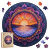 Wooden Jigsaw Puzzles Sunset 200pcs 12.4x11.4in Medium Wooden Puzzles for mature-themeds Unique Shape Animal mature-themed Puzzles Irregular Wood Puzzles Best Gift for mature-themeds and Kids Family Gam