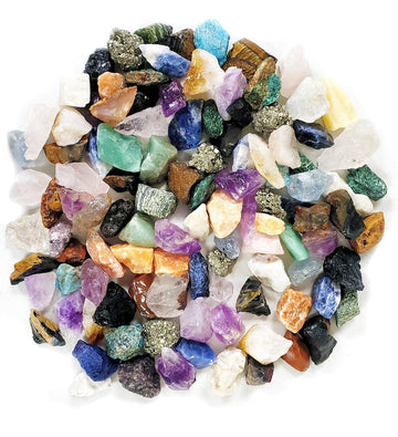 Dan&Darci Rock Collection for Kids - 250+ Bulk Rocks, Gemstones & Crystals - 2 Lbs. STEM Science Toys for Ages 6+ - Multicolor