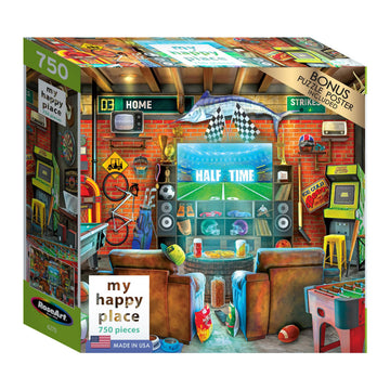 Roseart - My Happy Place - Man Cave - 750 Piece Jigsaw Puzzle For Adults