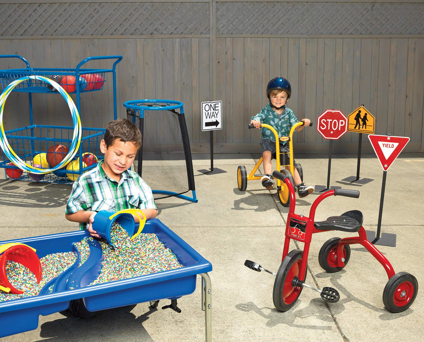 Children'S Factory Traffic Signs Set-1, 4 Signs In Set, Afb2600, Kids Outdoor Play Equipment, Toddler Daycare & Preschool Playgr