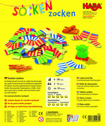 Haba Socken Zocken - Lucky Sock Dip Matching & Memory Game