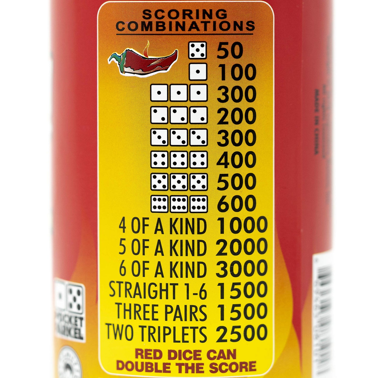 Spicy Farkel Dice Game, High Stakes Family Game Night Fun for Kids & Adults Portable Math Learning Game for Ages 8+ Fast-Paced E