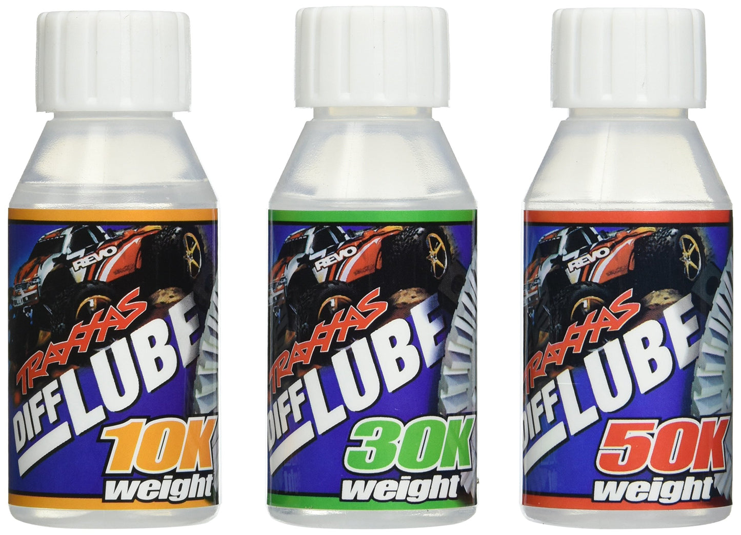 Traxxas Differential Oil Kit - 10,000, 30,000, 50,000 Weights, Model TRA5136X, for RC Car Maintenance