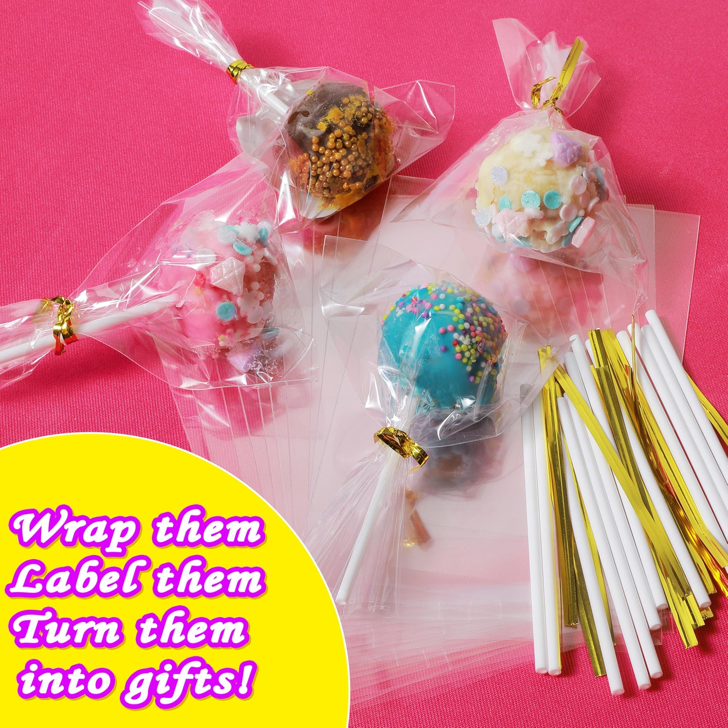 Cake Pop Kit,Kids Baking Sets for Kids,Lollipop Making Kit for Girls,Chocolate and Cupcake Making Kit Includes Silicone Cake Pop