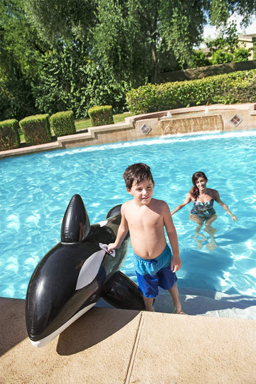 H2Ogo! Jumbo Whale Rider Inflatable Pool Float