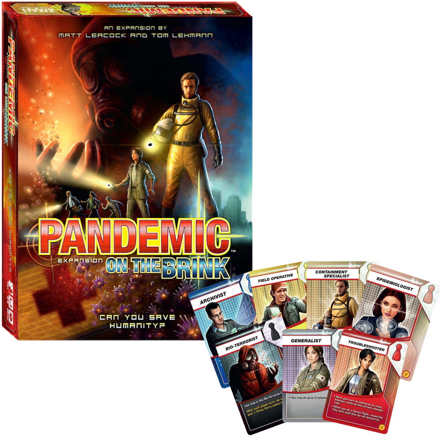 Z-Man Games Pandemic on the Brink Expansion - Cooperative Strategy Game for 2-5 Players, Ages 8+, Cardboard, Red, Model ZM7111