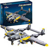 Apostrophe Games P-38 Lightning Aircraft Building Block Set - 937 Pieces - Air Force Fighter Plane Toy Set – For Kids And Adults – Compatible With All Building Bricks