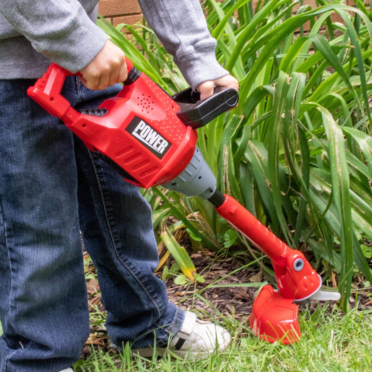 Fat Brain Toys Weed Trimmer Pretend Play Toy - Realistic Yard Tool for Kids 3+