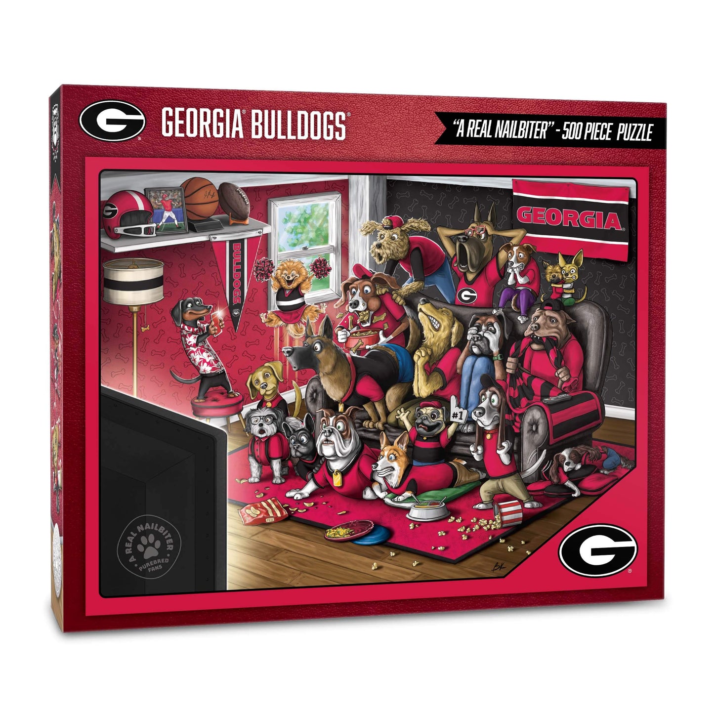 Youthefan Ncaa Georgia Bulldogs Purebred Fans 500Pc Puzzle - A Real Nailbiter