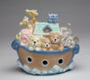Cosmos Gifts 2041 Fine Porcelain Noah'S Ark Piggy Bank, 4' H