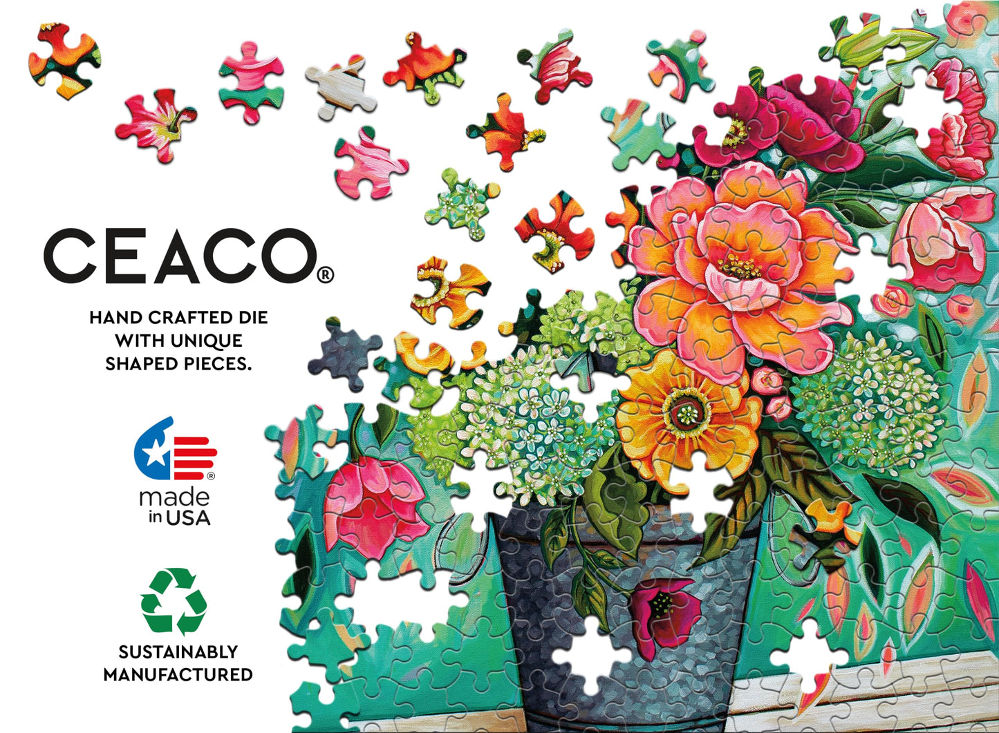 Ceaco - Peggy'S Garden - Florenza - 300 Oversized Piece Jigsaw Puzzle