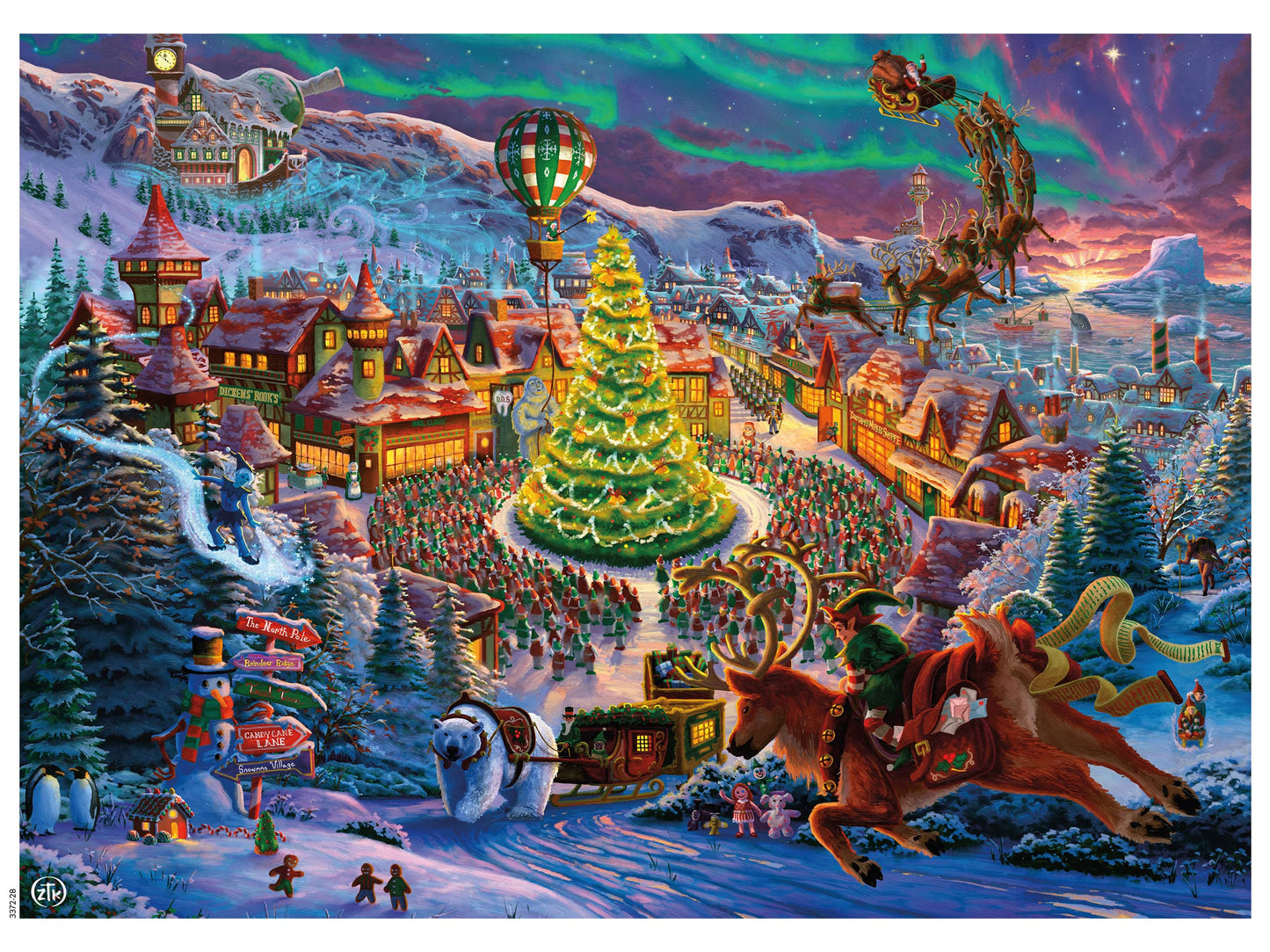 Ceaco - Zac Kinkade - Classic Christmas - Santa'S North Pole - 1000 Piece Jigsaw Puzzle