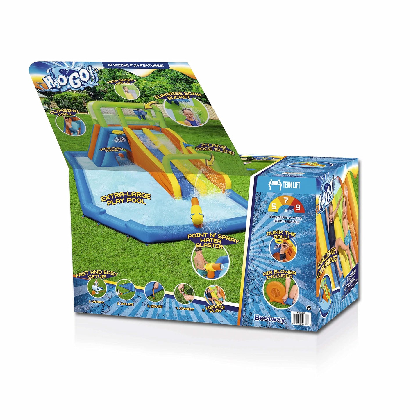 H2OGO! 19'8'' x 12'4'' x 8'8'' Wild Tide Mega Water Park