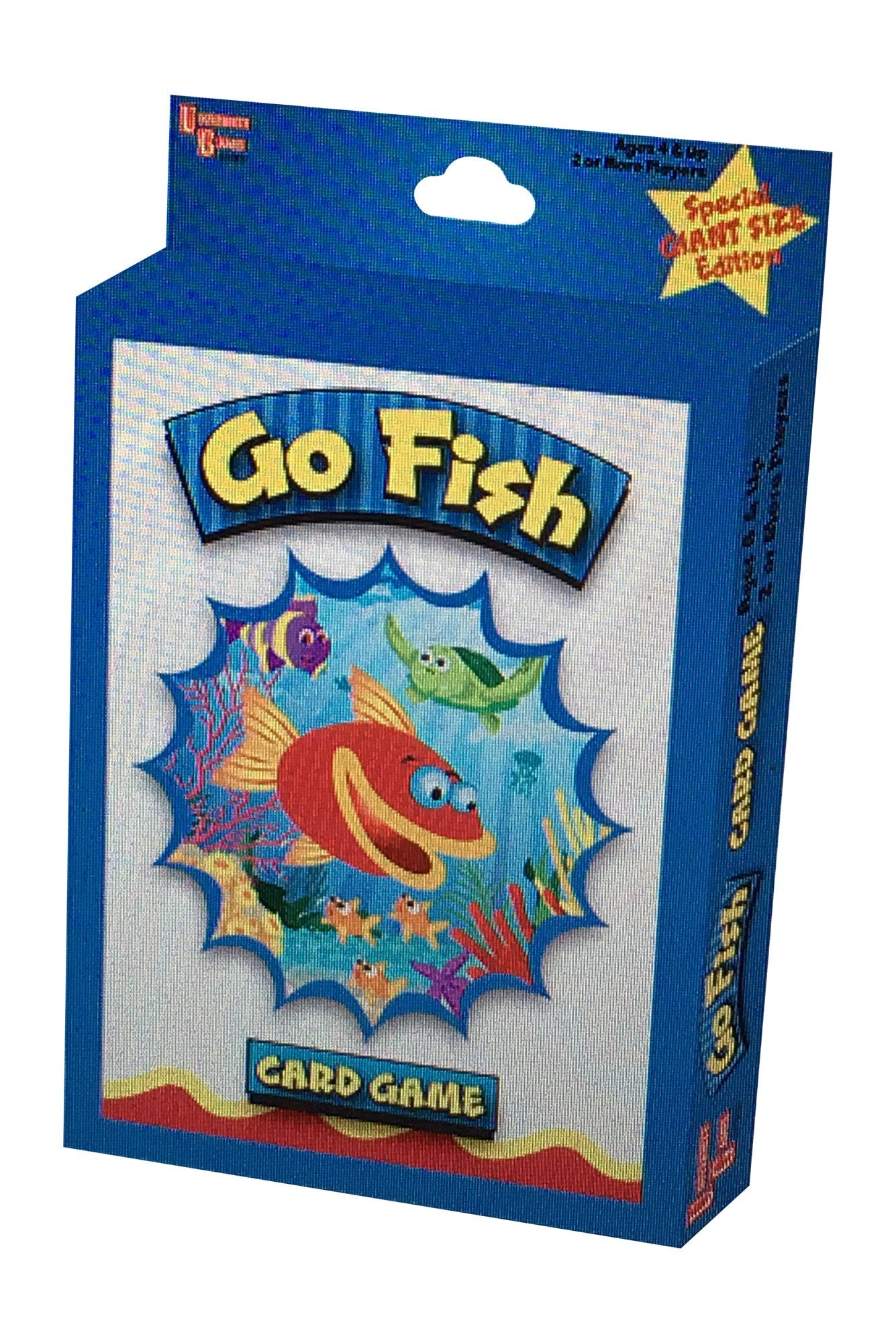 University Games Go Fish Jumbo Card Game - Colorful Animal Cards for Kids Ages 4+, Educational Fun, Model 01592