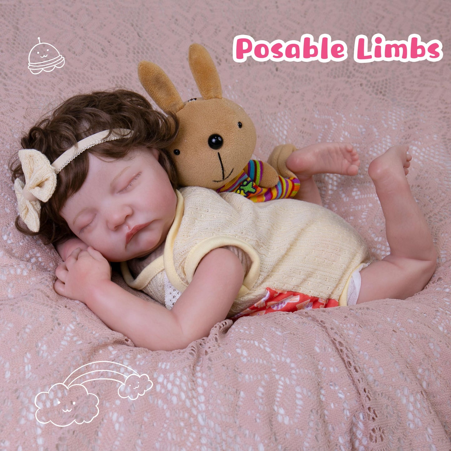 Ekokiz Reborn Baby Dolls 17-Inch Realistic Newborn Baby Doll Full Body Vinyl Sleeping Real Life Baby Dolls With Clothes And Toy