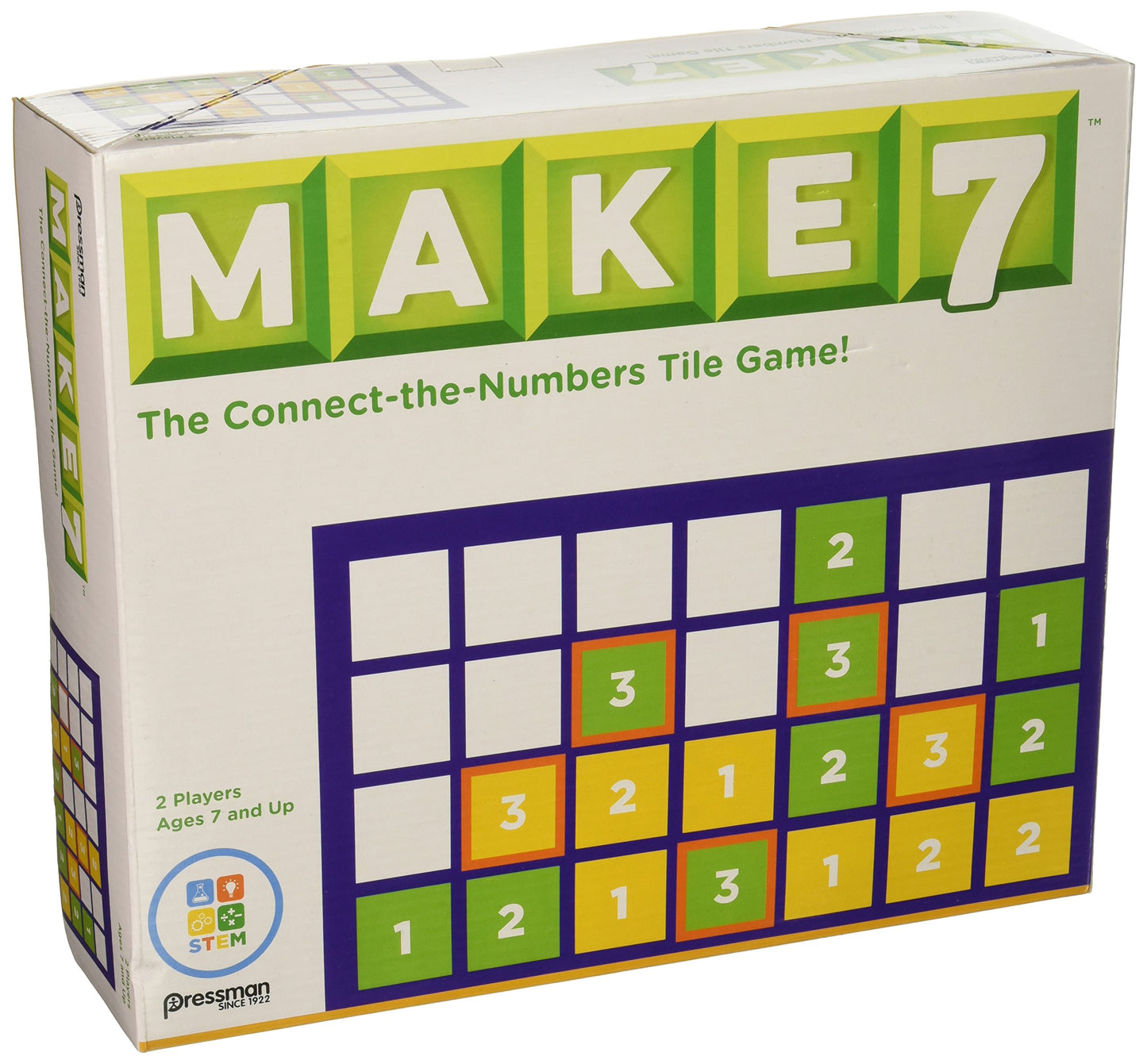 Make 7 - The Connect-The-Numbers Tile Game By Pressman Multi Color, 5''