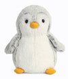 Aurora Playful Pompom Penguin Stuffed Animal - Vibrant Companions - Endless Fun - Gray 9 Inches