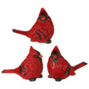 Raz Imports Set Of 3 Resin Cardinal Figurines, 3'