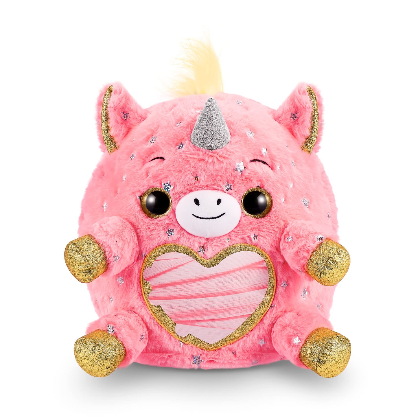 Rainbocorns Unicorn Rescue Surprise Plush - Giant 35 cm, Cotton, Pink, Model 9262B, Ages 3+, Includes Slime, Stickers, Headband